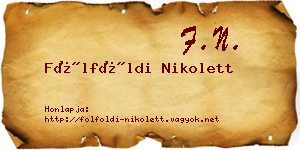 Fölföldi Nikolett névjegykártya