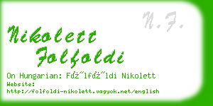 nikolett folfoldi business card